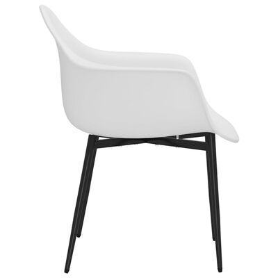 vidaXL Krzesła stołowe, 4 sztuki, białe, PP