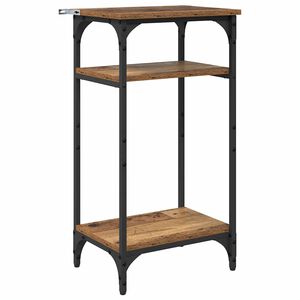 vidaXL Stolik boczny z p&oacute;łką Stare drewno 40 x 30 x 75 cm