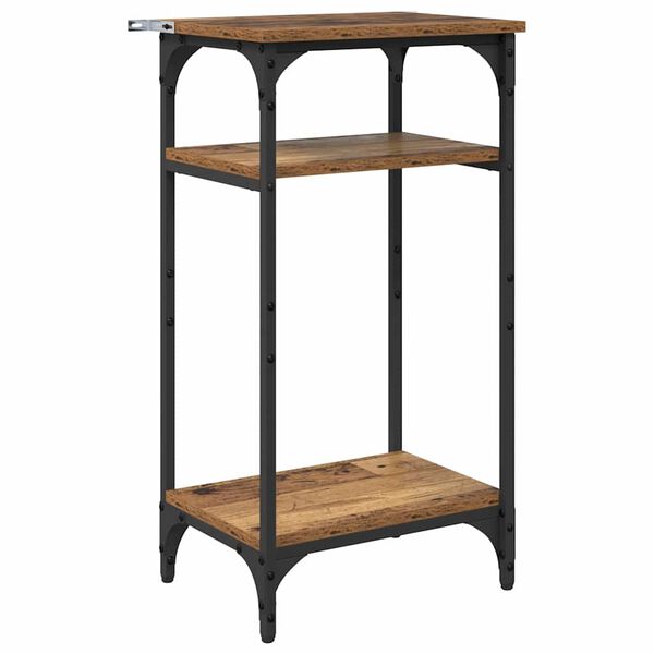 vidaXL Stolik boczny z p&oacute;łką Stare drewno 40 x 30 x 75 cm