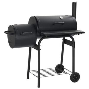 vidaXL Klasyczny grill z wędzarnią na węgiel drzewny