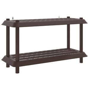 vidaXL Jednostka regałowa 2 poziom&oacute;w 100 x 40 x 55,5 cm PP brązowy