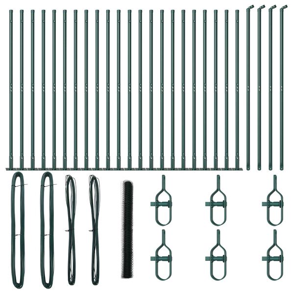 vidaXL Słupek ogrodzeniowy. Zielony 50 x 1,6 m (siatka 36 mm)