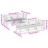 vidaXL 7-cz. zestaw wypoczynkowy do ogrodu, impregnowana sosna