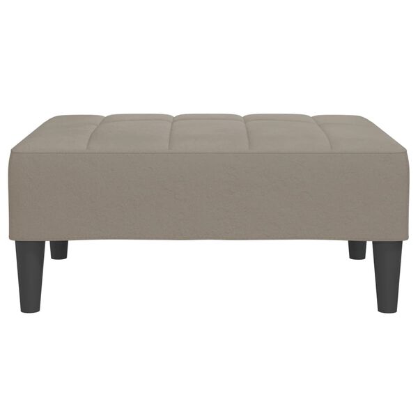 vidaXL Podn&oacute;żek, jasnoszary, 78x56x32 cm, tapicerowany aksamitem