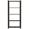 vidaXL Regał z 5 półkami, czarny, 80x38x170 cm, lite drewno sosnowe