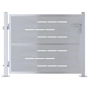 vidaXL Brama ogrodowa 85 x 70 cm Stal nierdzewna srebrny Zamykane