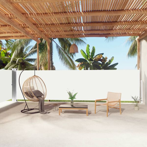 vidaXL Zwijana markiza boczna, kremowa, 160 x 1000 cm