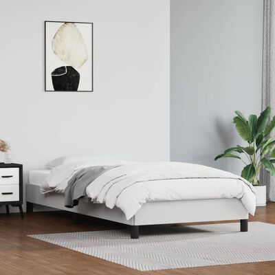 vidaXL Rama łóżka, biała, 80x200 cm, obita sztuczną skórą