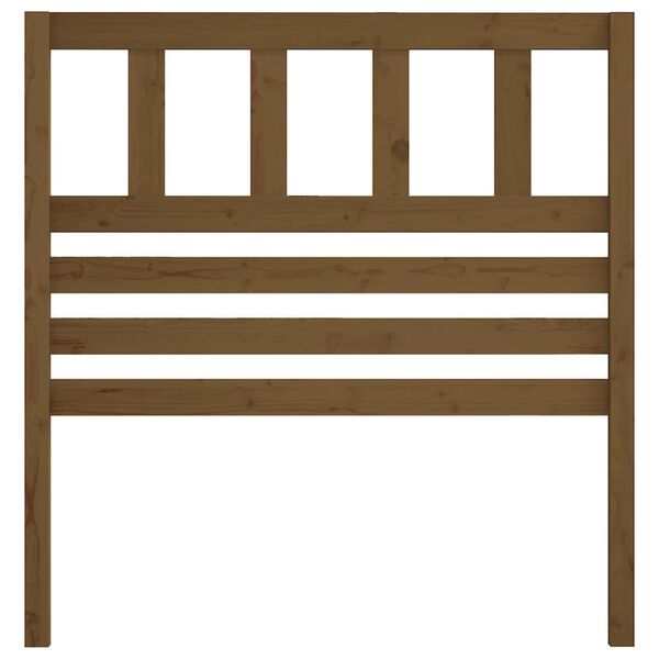 vidaXL Wezgłowie ł&oacute;żka, brązowe, 106x4x100 cm, lite drewno sosnowe