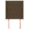 vidaXL Zagłówek uszak, ciemnobrązowy, 83x16x118/128 cm, tkanina