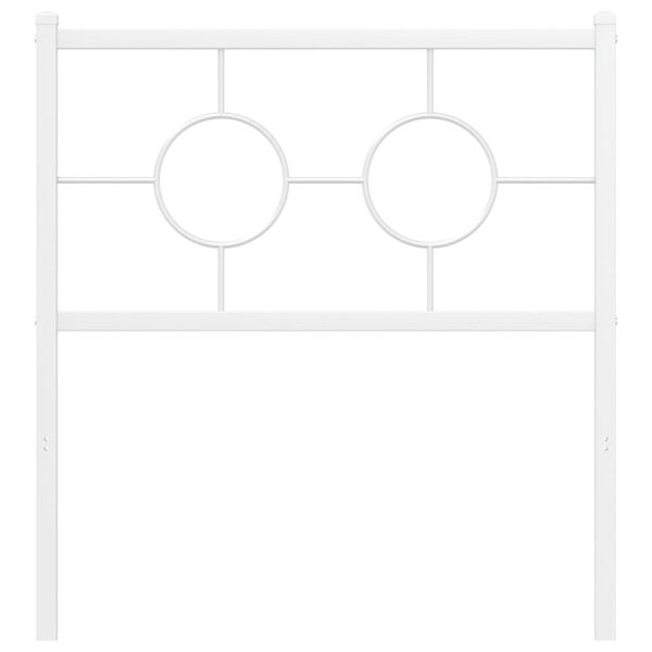 vidaXL Metalowe wymienne wezgłowie, białe, 80 cm