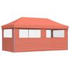vidaXL Namiot imprezowy typu pop-up z 3 ściankami, terakota