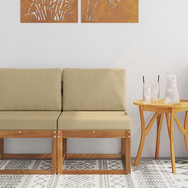 vidaXL Środkowa sofa ogrodowa Lite Drewno Akacji