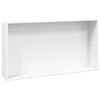 vidaXL Wnęka prysznicowa, biała matowa, 62x32x9 cm, stal nierdzewna