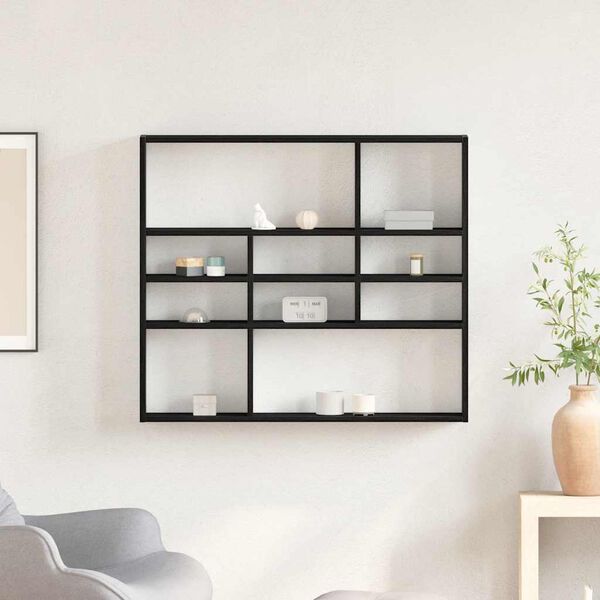 vidaXL P&oacute;łka ścienna, czarny dąb, 90x16x78 cm, materiał drewnopochodny