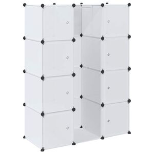 vidaXL Szafa modułowa z 9 przegrodami, 109x36,5x143 cm, biała