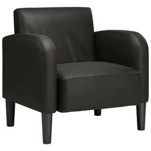 vidaXL Sofa Fotel z Podłokietnikami Czarny 54 cm Skóra ekologiczna