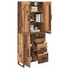 vidaXL Highboard z szufladą Stare drewno 69,5 x 34 x 180 cm