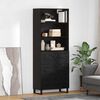 vidaXL Highboard Czarny Dąb 69,5 x 34 x 180 cm Materiał drewnopochodny