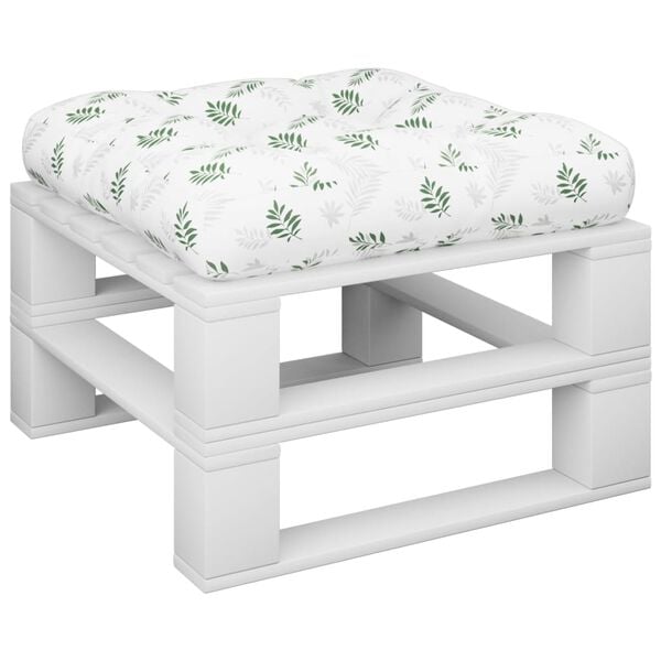 vidaXL Poduszka na paletę, wz&oacute;r w liście, 50x50x12 cm, tkanina