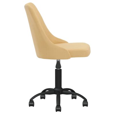 vidaXL Obrotowe krzesła stołowe, 2 szt., żółte, obite tkaniną