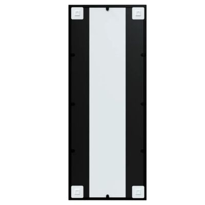 vidaXL Lustro ścienne, czarne, 100 x 40 cm, metal