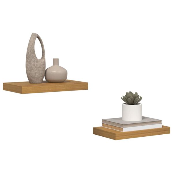 vidaXL P&oacute;łka ścienna z przechowywaniem 2 pcs Beżowy 40 x 23,5 x 4 cm
