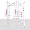 vidaXL Brama ogrodzeniowa Emmen z kolcami stalowa 104x87 cm czarna