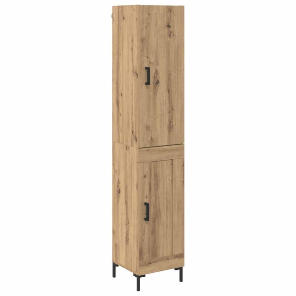 vidaXL Highboard Dąb rzemieślniczy 69,5 x 34 x 180 cm