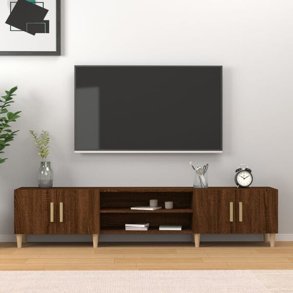 vidaXL Szafka pod TV, brązowy dąb, 180x31,5x40 cm