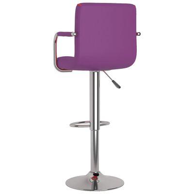 vidaXL Krzesło barowe, fioletowe, obite sztuczną skórą