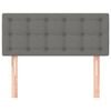 vidaXL Zagłówek do łóżka, ciemnoszary, 100x5x78/88 cm, tkanina