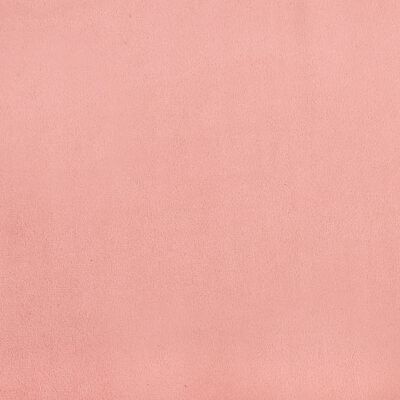 vidaXL Rama łóżka, różowa, 100 x 200 cm, tapicerowana aksamitem