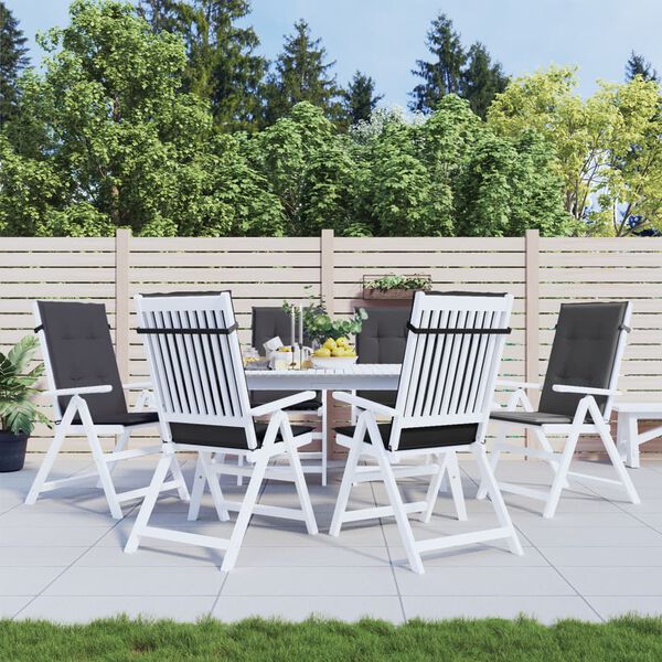 vidaXL Poduszki na krzesła z wysokim oparciem, 6 szt., antracyt melanż