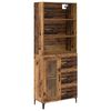 vidaXL Highboard z szufladą Stare drewno 69,5 x 34 x 180 cm