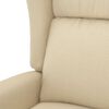 vidaXL Fotel ułatwiający wstawanie, kremowy, obity tkaniną