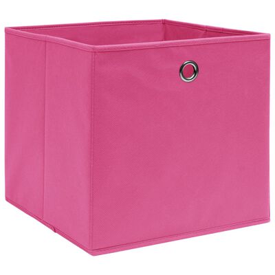 vidaXL Pudełka z włókniny, 10 szt., 28x28x28 cm, różowe