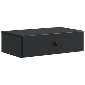 vidaXL Stolik boczny montowany na ścianie Czarny 59 x 34,5 x 17 cm
