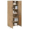 vidaXL Highboard 2 pcs Dąb rzemieślniczy Drewno inżynieryjne i szkło