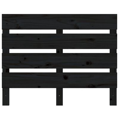 vidaXL Rama łóżka, czarna, 75x190 cm, lite drewno sosnowe