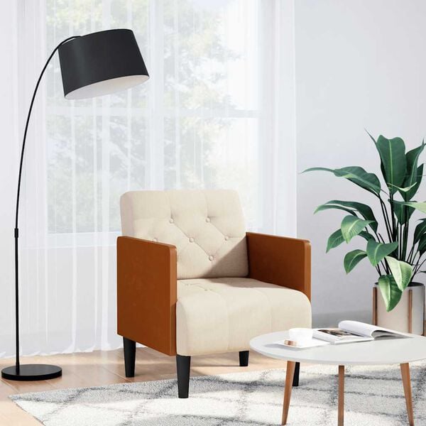 vidaXL Sofa Fotel z Podłokietnikami 55 cm Len