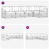 vidaXL Zestaw sof na zewnątrz z poduszką 5 pcs Naturalny i Jasny Szary