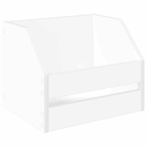 vidaXL Pudełko na albumy winylowe Biały 38 x 30 x 29 cm