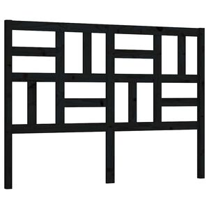 vidaXL Wezgłowie ł&oacute;żka, czarne, 126x4x104 cm, lite drewno sosnowe
