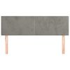 vidaXL Zagł&oacute;wki do ł&oacute;żka, 2 szt., jasnoszare, 72x5x78/88 cm, aksamit