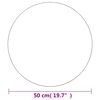 vidaXL Lustro ścienne, 50 cm, okrągłe, szklane