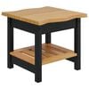 VidaXL Stolik boczny EKAI Czarny 50 x 50 x 45,5 cm Lite drewno sosnowe