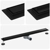 vidaXL Odpływ prysznicowy 2 w 1 z syfonem 360&deg; Czarny 90 cm