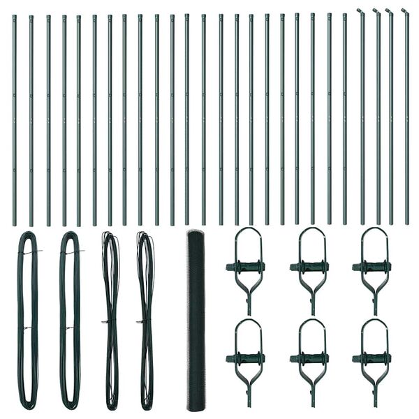 vidaXL Słupek ogrodzeniowy. Zielony 50 x 1,5 m (siatka 25 mm)