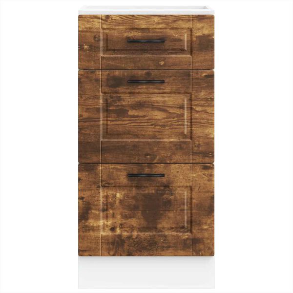 vidaXL Szafka kuchenna dolna, Porto, przydymiony dąb